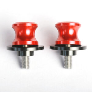 flyjack, fly jack, flyjacks, Paddock stand, bike stand, Padock stand bobbins, Spools for superbikes, Swingarm spools, spools, padock bobbin, spools 8mm, Red bobbins, spools,